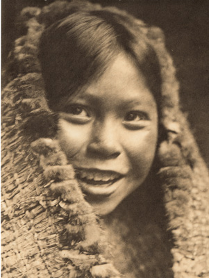 A CLAYOQUOT GIRL EDWARD CURTIS NORTH AMERICAN INDIAN PHOTO